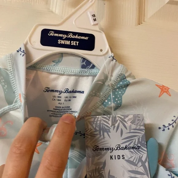 Tommy Bahama Swim Set NWT Size 18 Months With Sun Hat